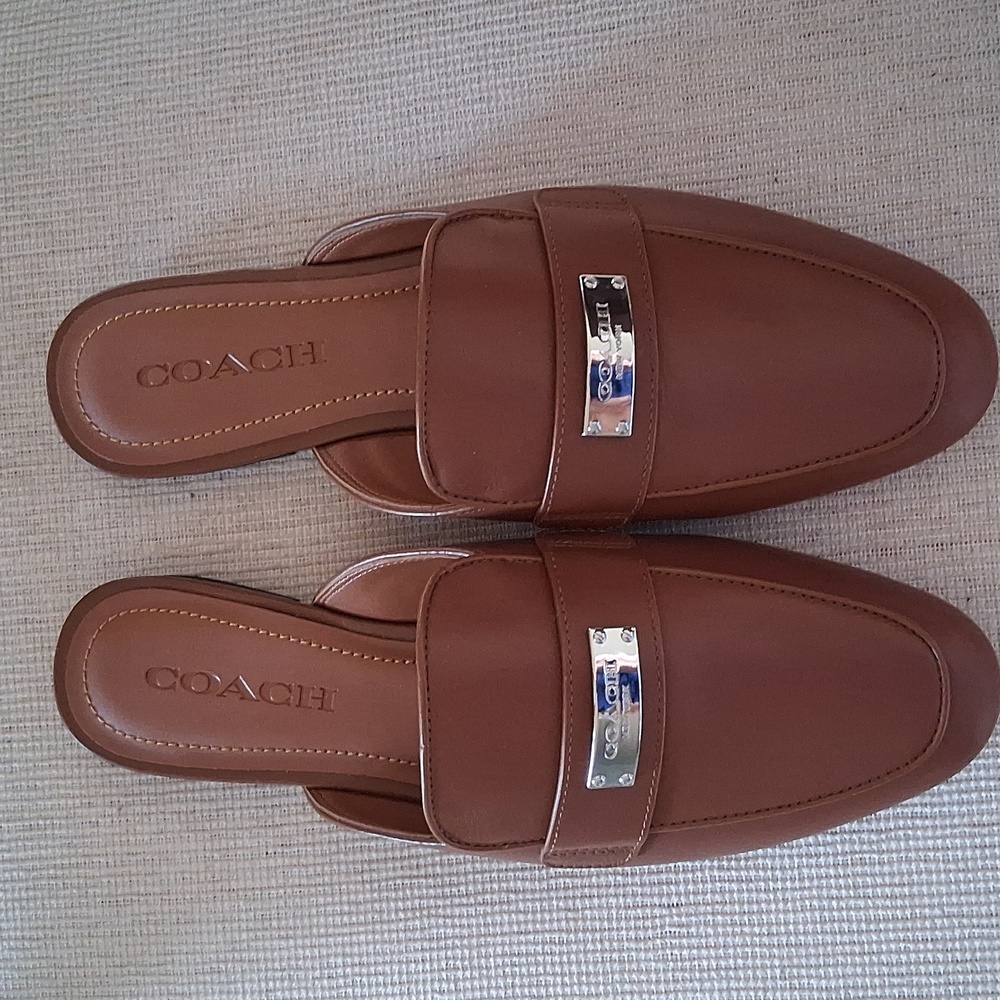 Coach Mules - New (Leather upper)